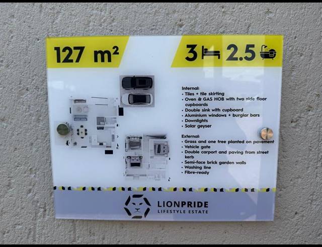 3 BEDROOM TOWNHOUSE FOR SALE IN LION PRIDE